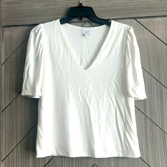 Perfect condition white double lined puff sleevetop bought at Evereve size Small - Picture 1 of 5